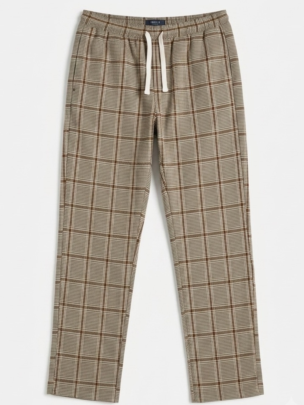 Forever 21 Men's Brown\Tan Plaid Drawstring Size Medium Casual Pants